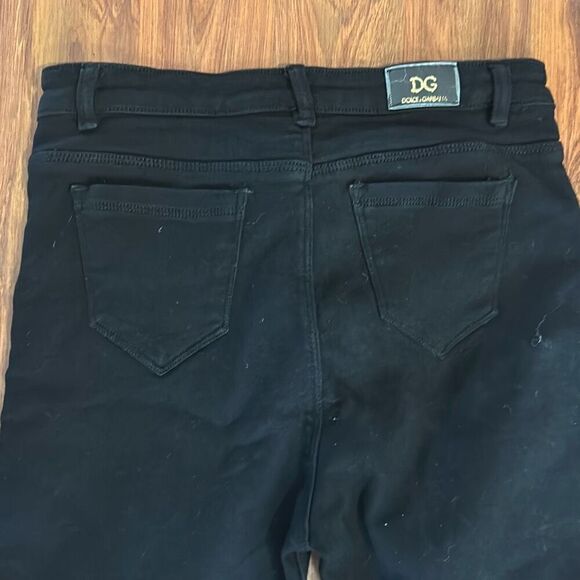 Dolce & Gabbana DG black stretch jeans ankle length high waisted size 32 vintage - Picture 2 of 6